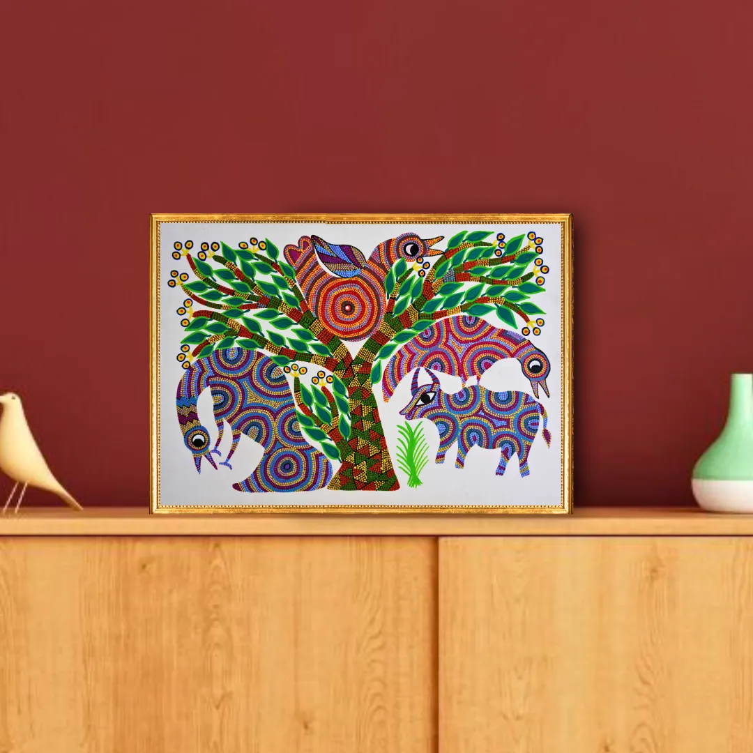 Peacocks and Tree