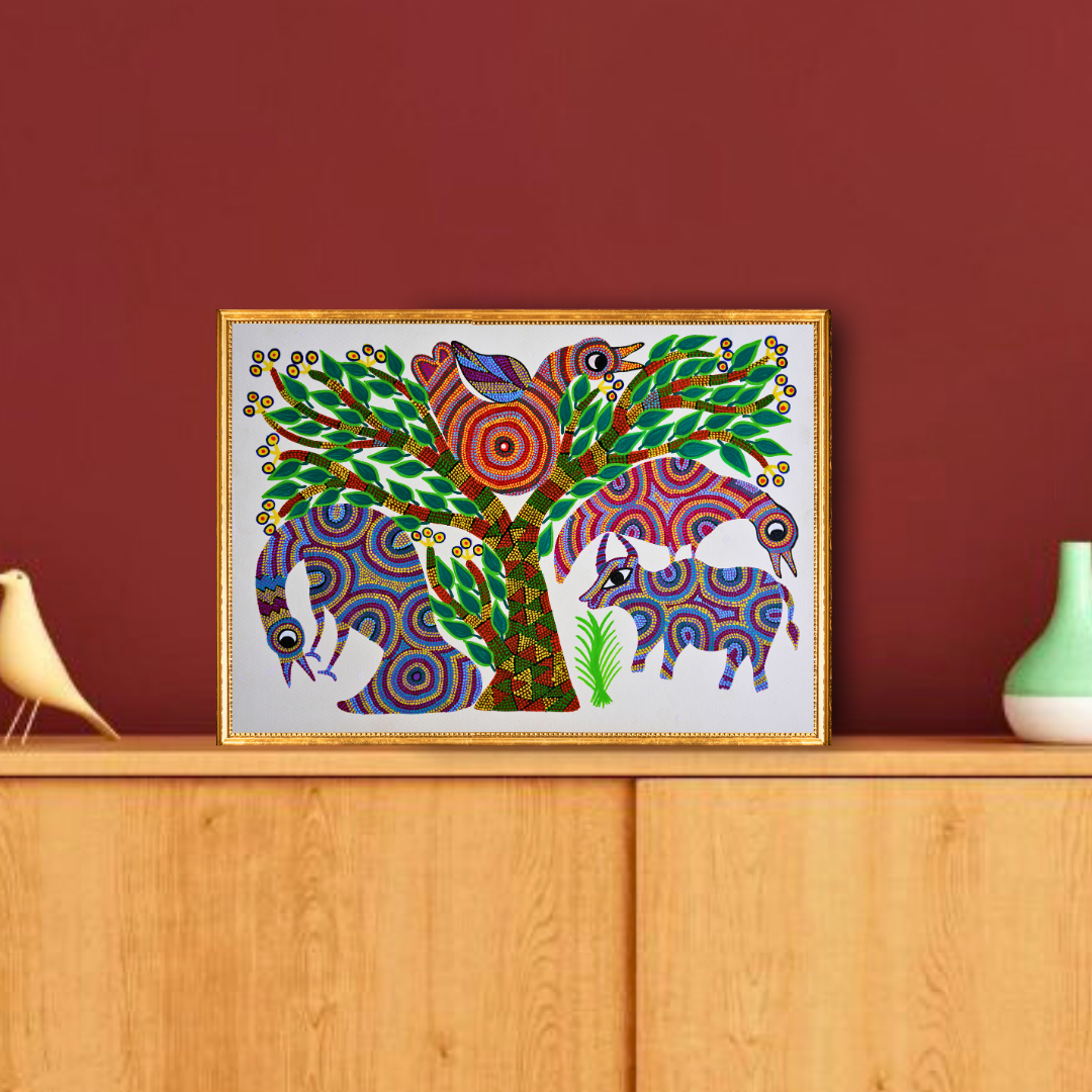 Peacocks and Tree