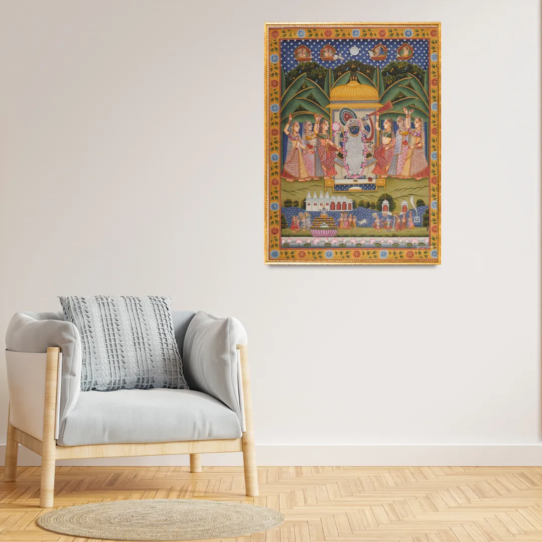 Pichwai Radiant Sharat Poornima Painting