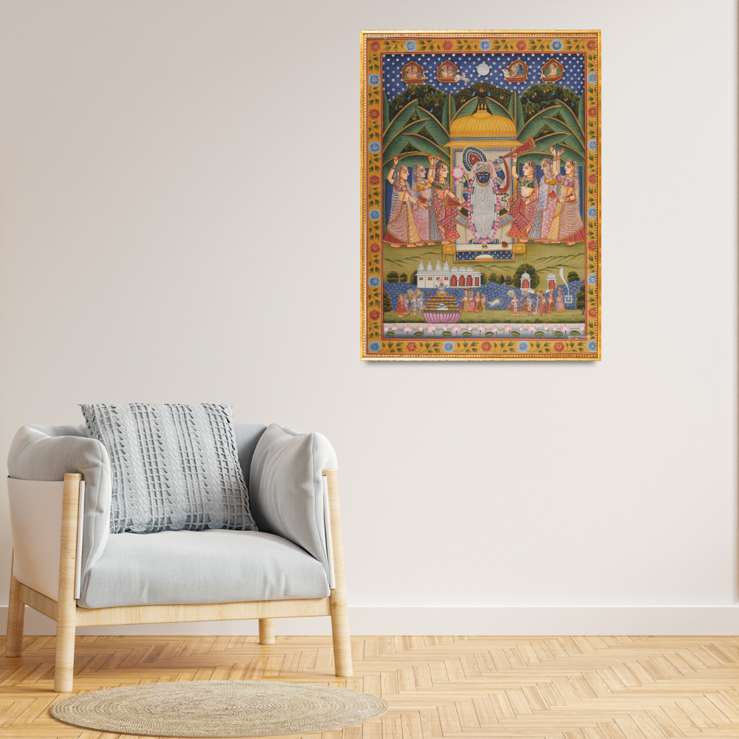 Pichwai Radiant Sharat Poornima Painting