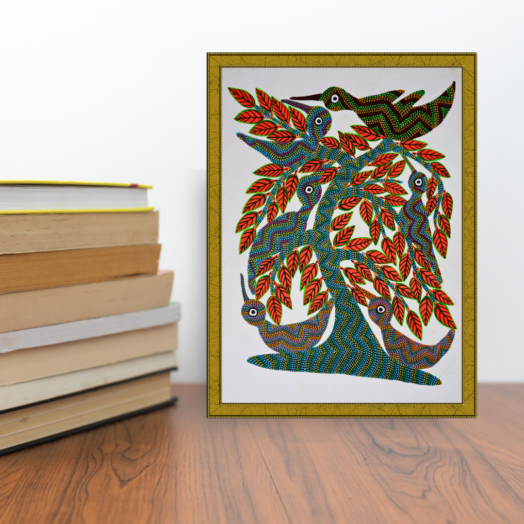 The Playful Birds on a Tree