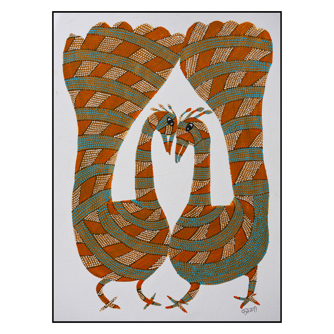 Two Graceful Peacocks