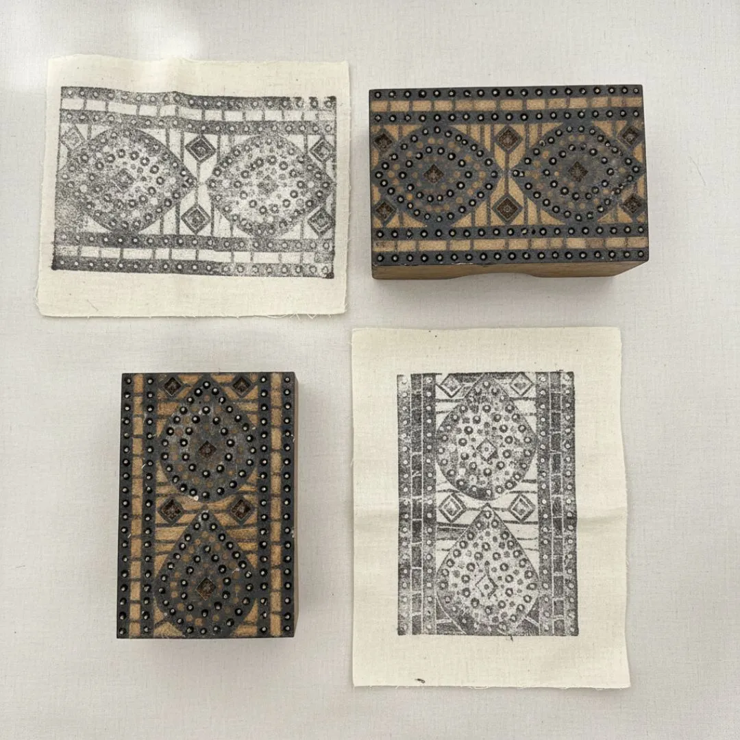 Handcrafted Roheda Wood Block for Textile and Paper Printing