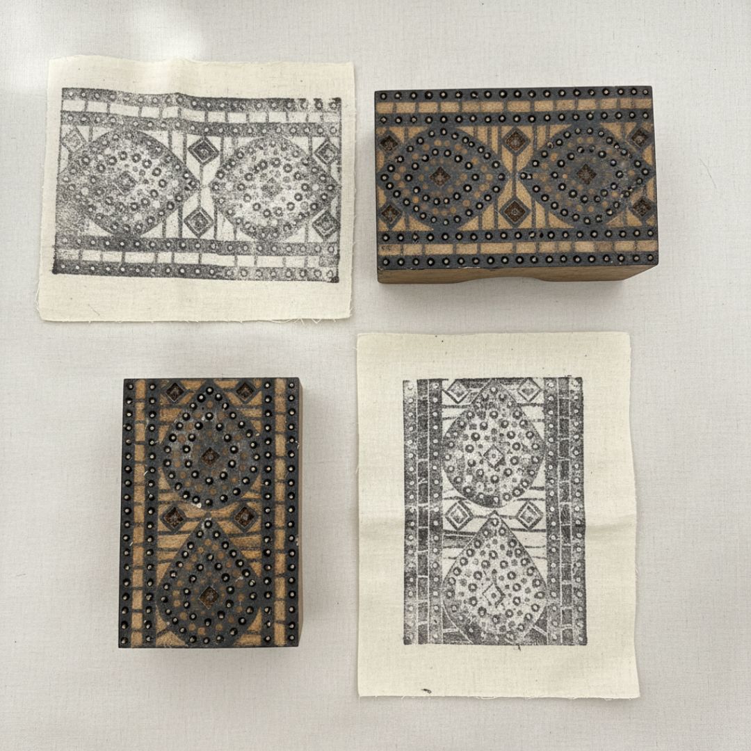 Handcrafted Roheda Wood Block for Textile and Paper Printing