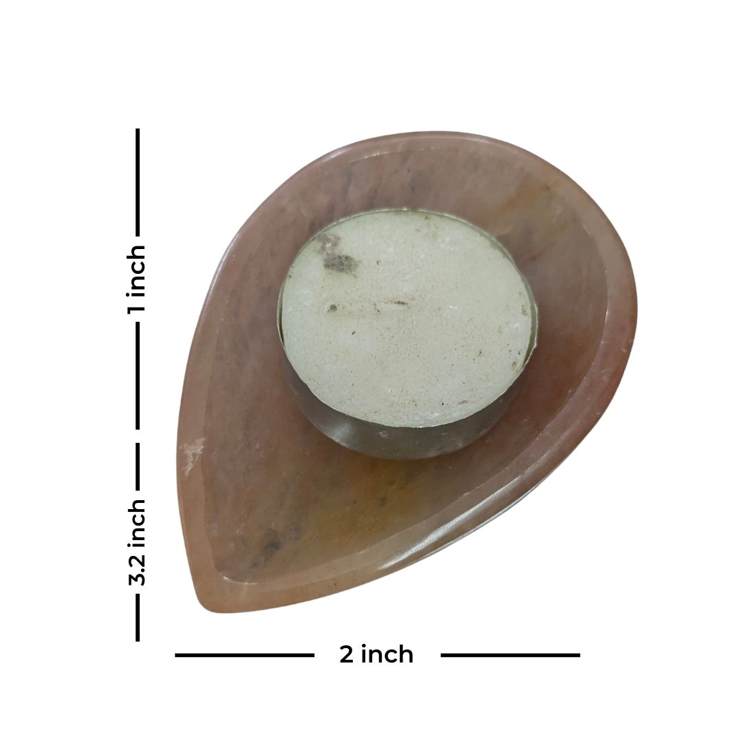 Handcrafted Red Quartz Tea Light Holder for Warm Ambient Decor