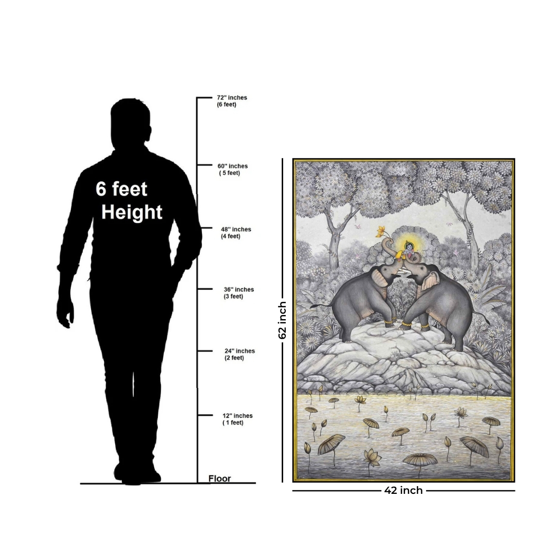 Bala Krishna with Elephants