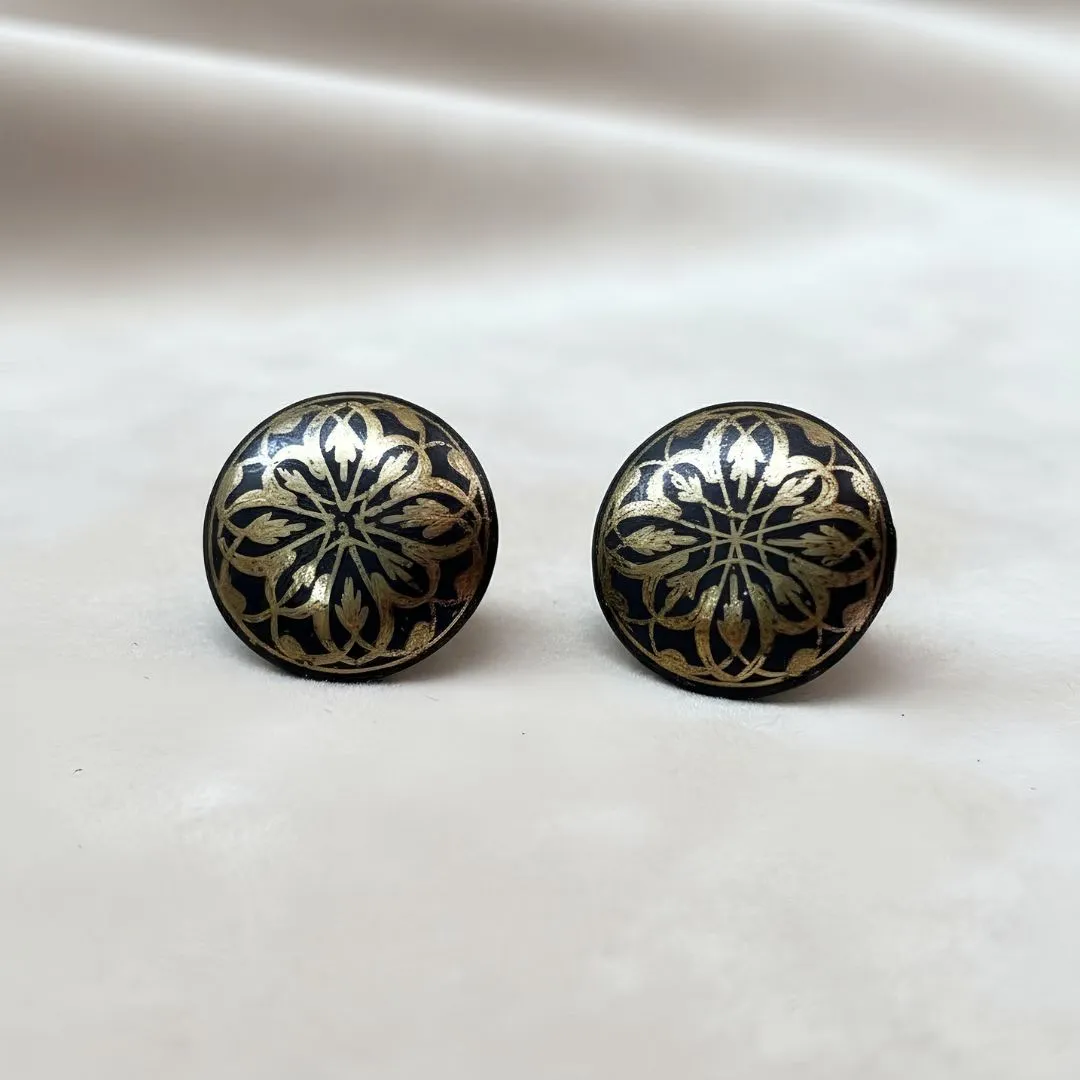 Handcrafted Gold Coat Button Set Decorative Metal Art