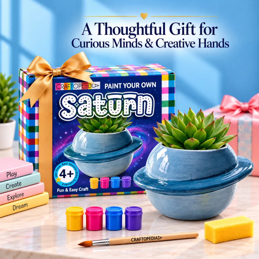 DIY Planter Painting Kit - Saturn (Space)