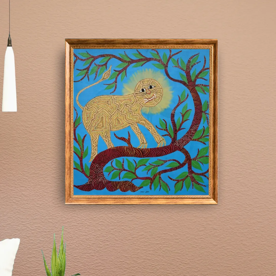 Lion On A Tree