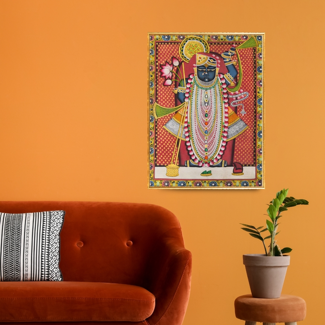Pichwai Painting - Shrinathji, The Moonlit Majesty 