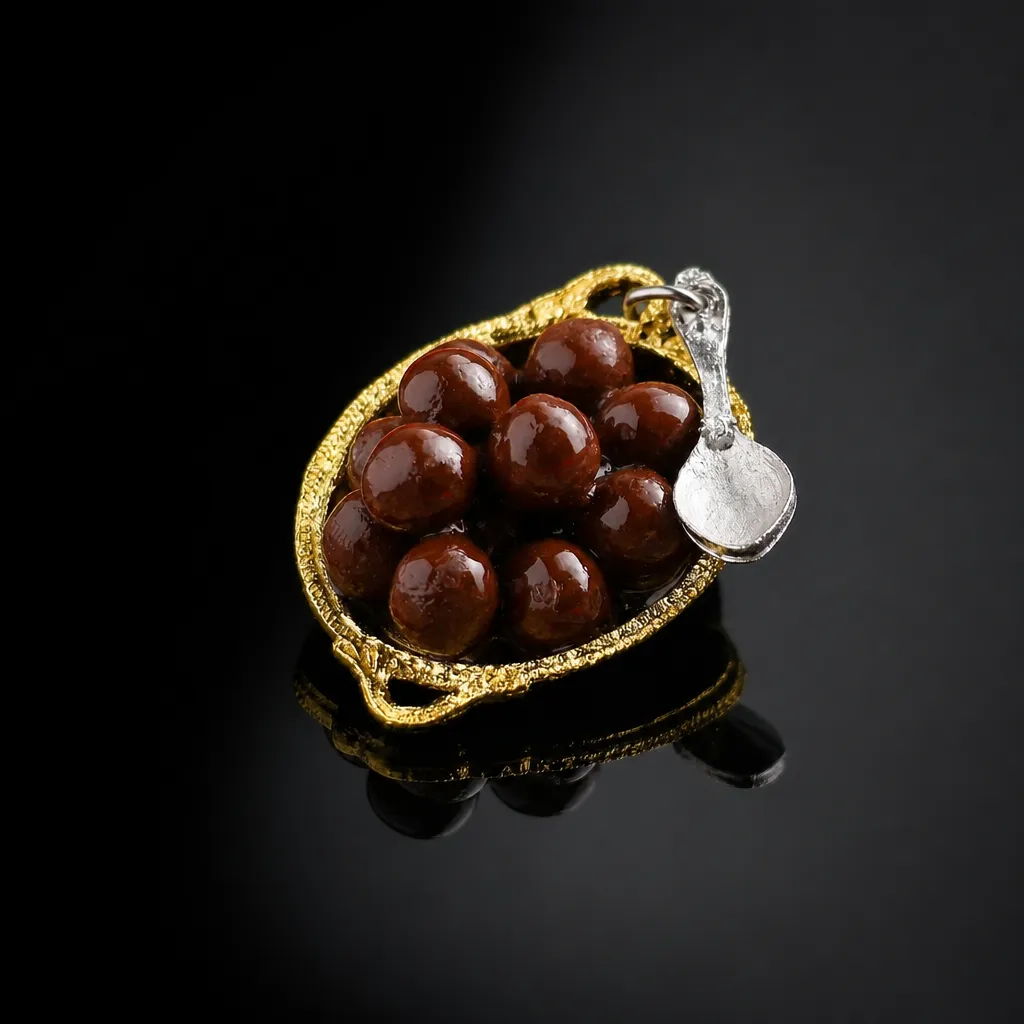 Miniature Gulab Jamun and Dahi Vada Magnet Set