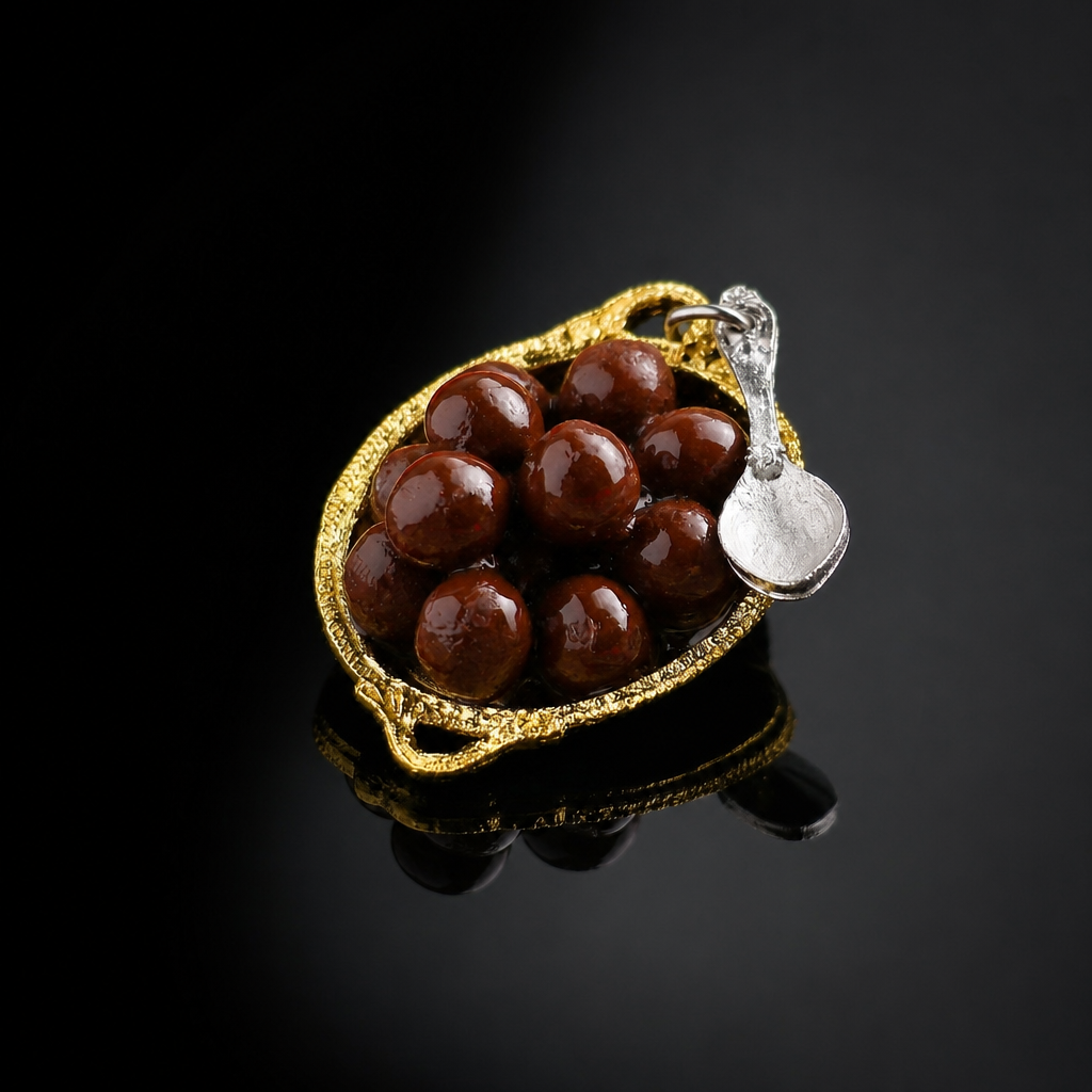 Miniature Gulab Jamun and Dahi Vada Magnet Set