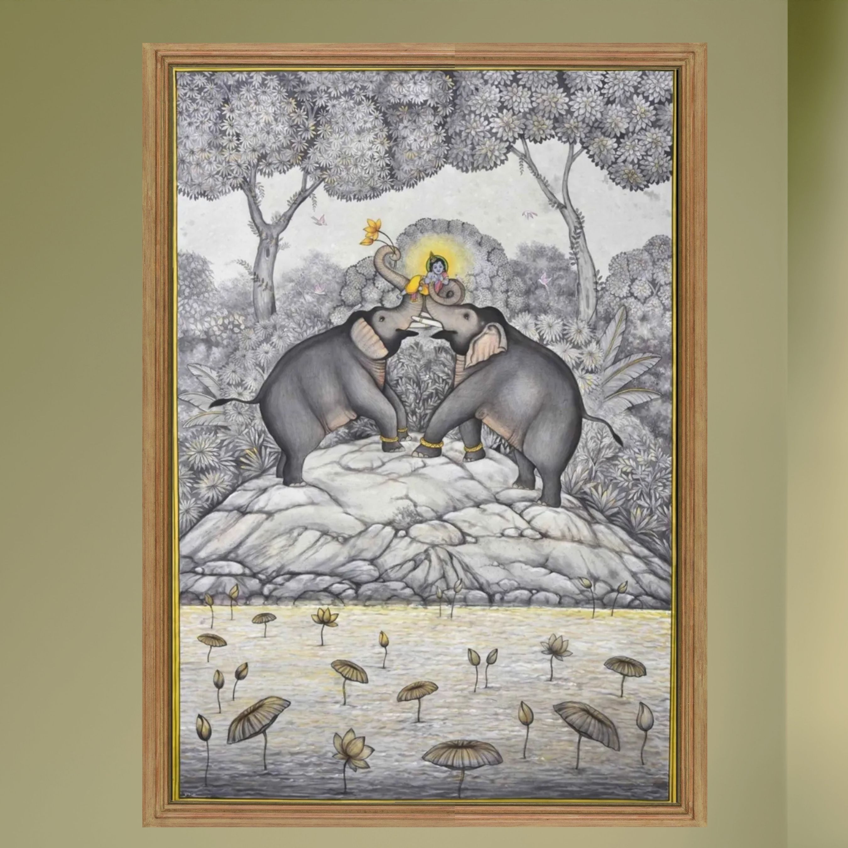 Bala Krishna with Elephants