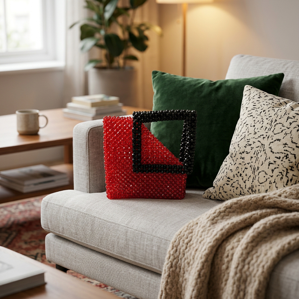 Velvet Flame Beaded Bag