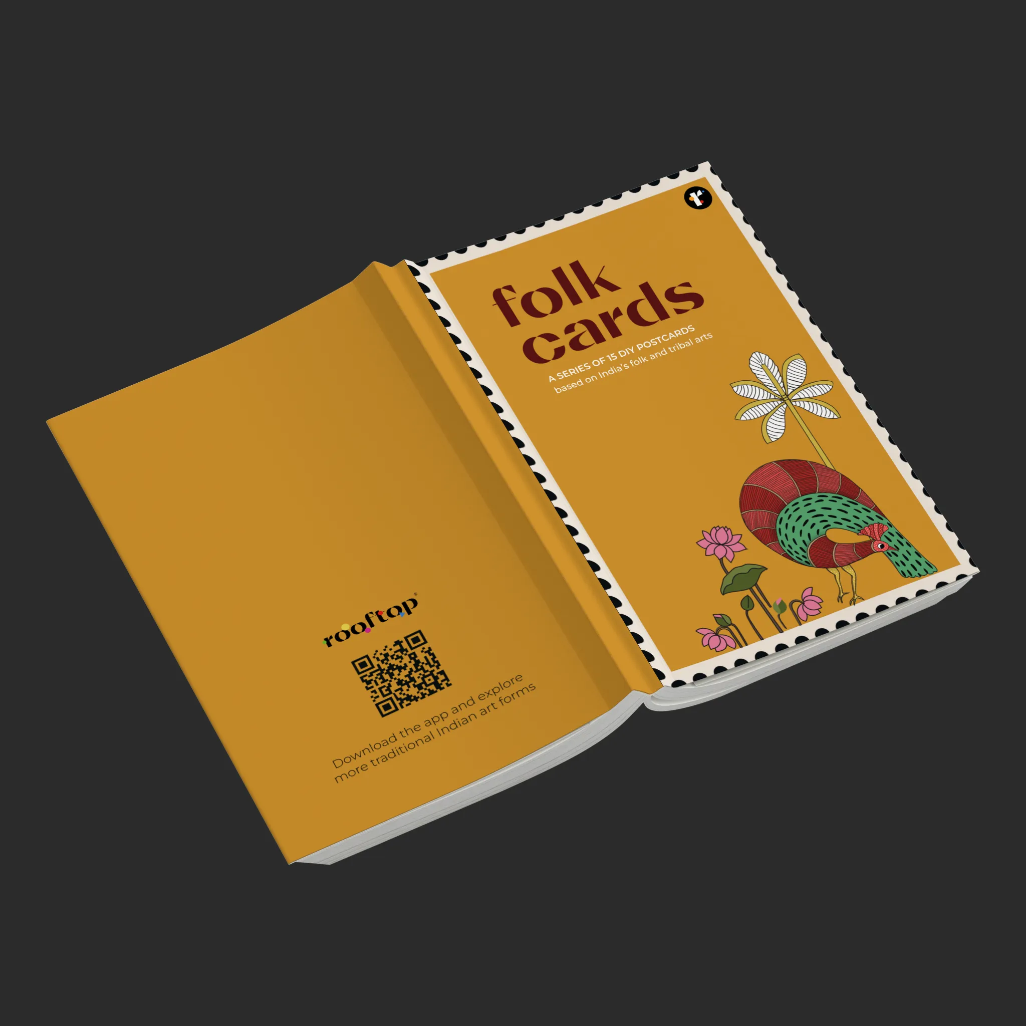 Folk Art Postcard Book