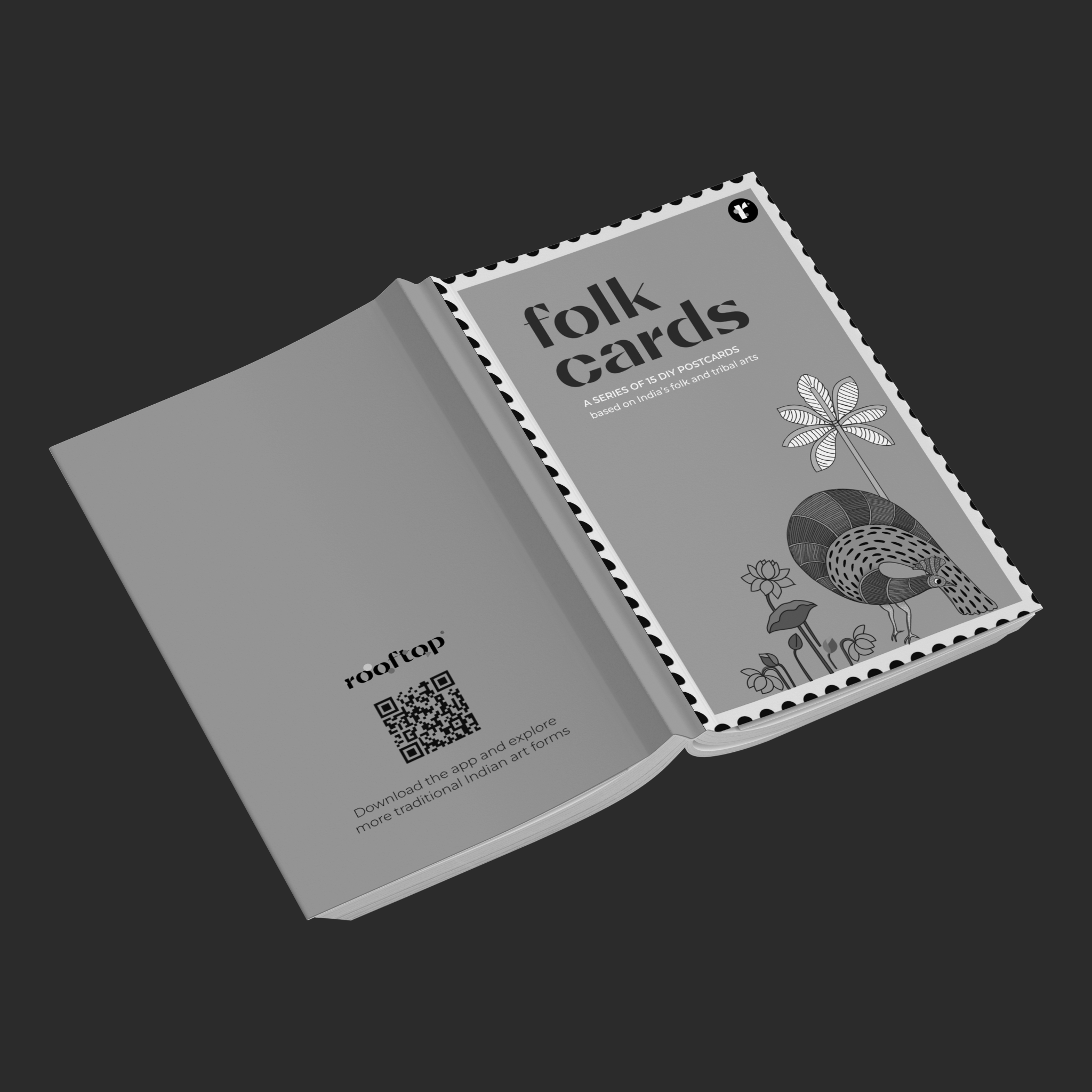 Folk Art Postcard Book