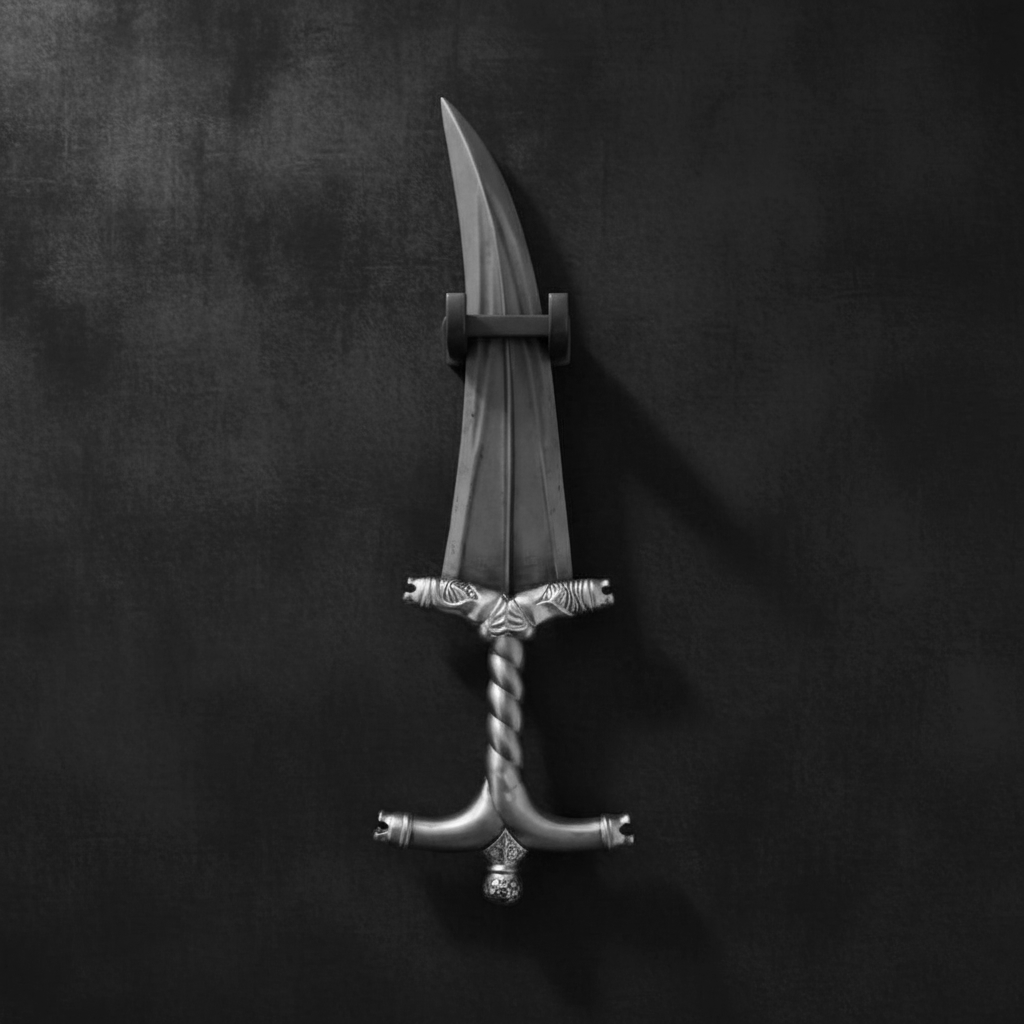 Gold Wood Still Dagger Handcrafted Decorative Koftgari Art