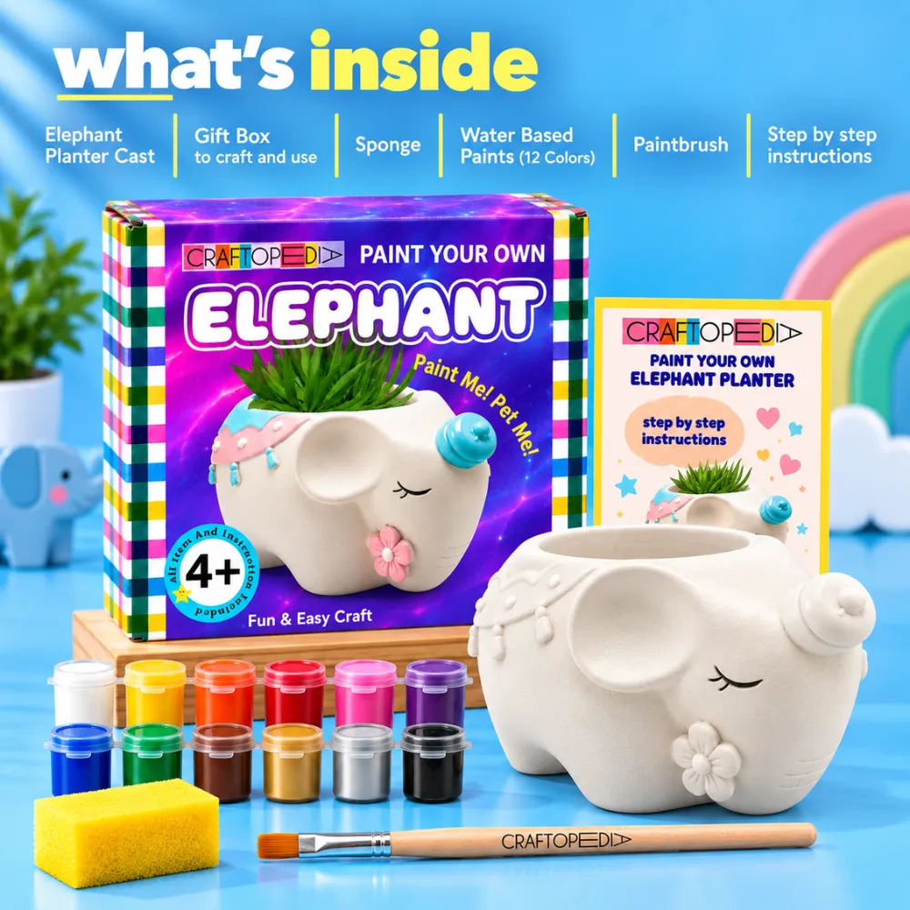 DIY Planter Painting Kit - Elephant