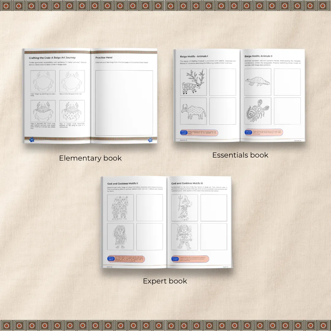 Artventures of Baiga: The Complete Guide to Madhya Pradesh's Tribal Art (Set of 3)