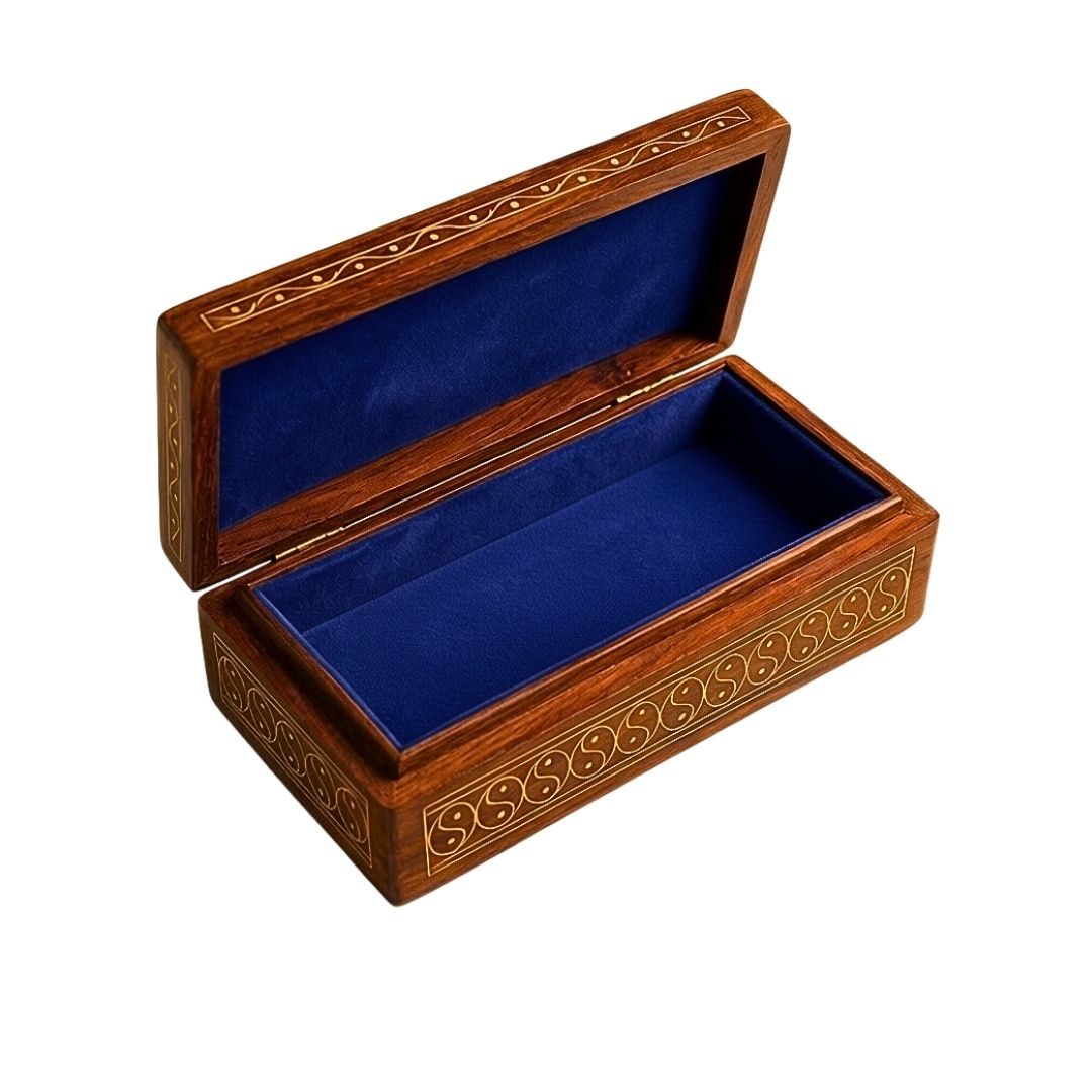 Mystic Vines Wooden Tarkashi Inlay Box 