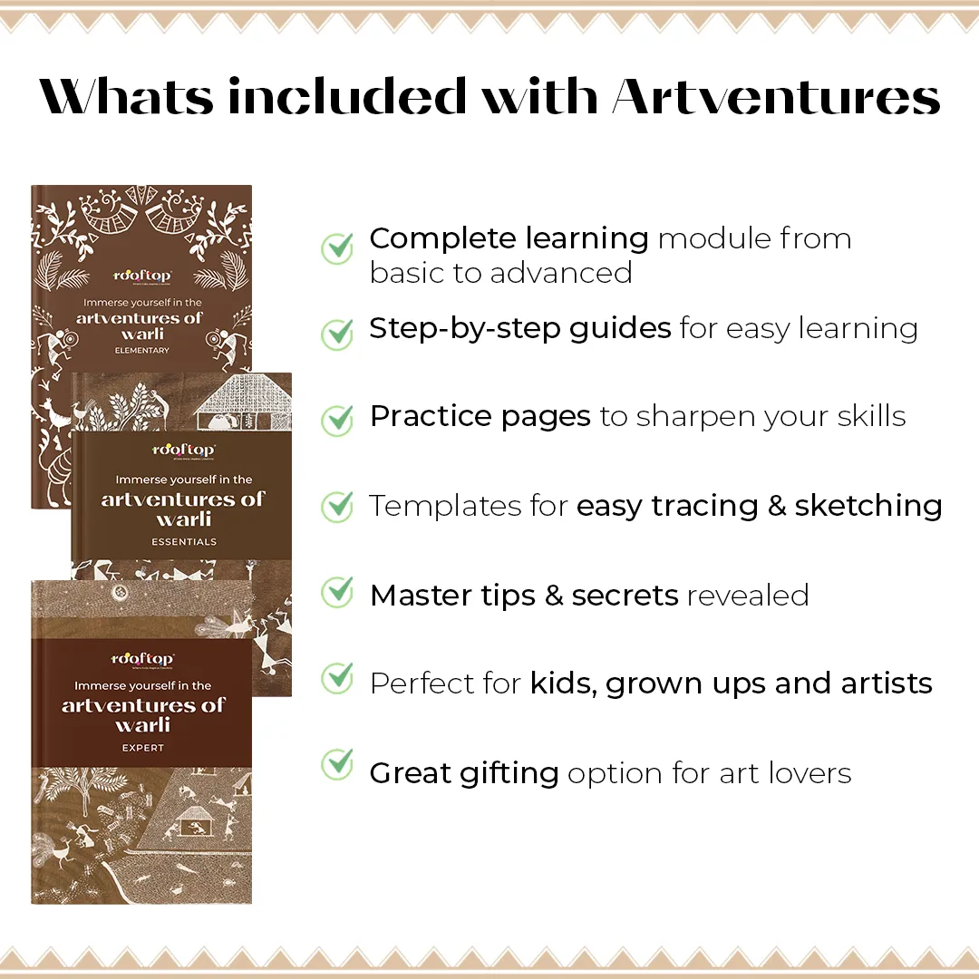 Artventures of Warli : A Creative Journey Through Tribal India (Set of 3)