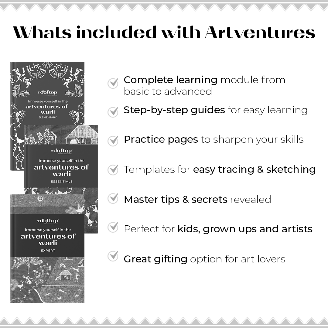 Artventures of Warli : A Creative Journey Through Tribal India (Set of 3)