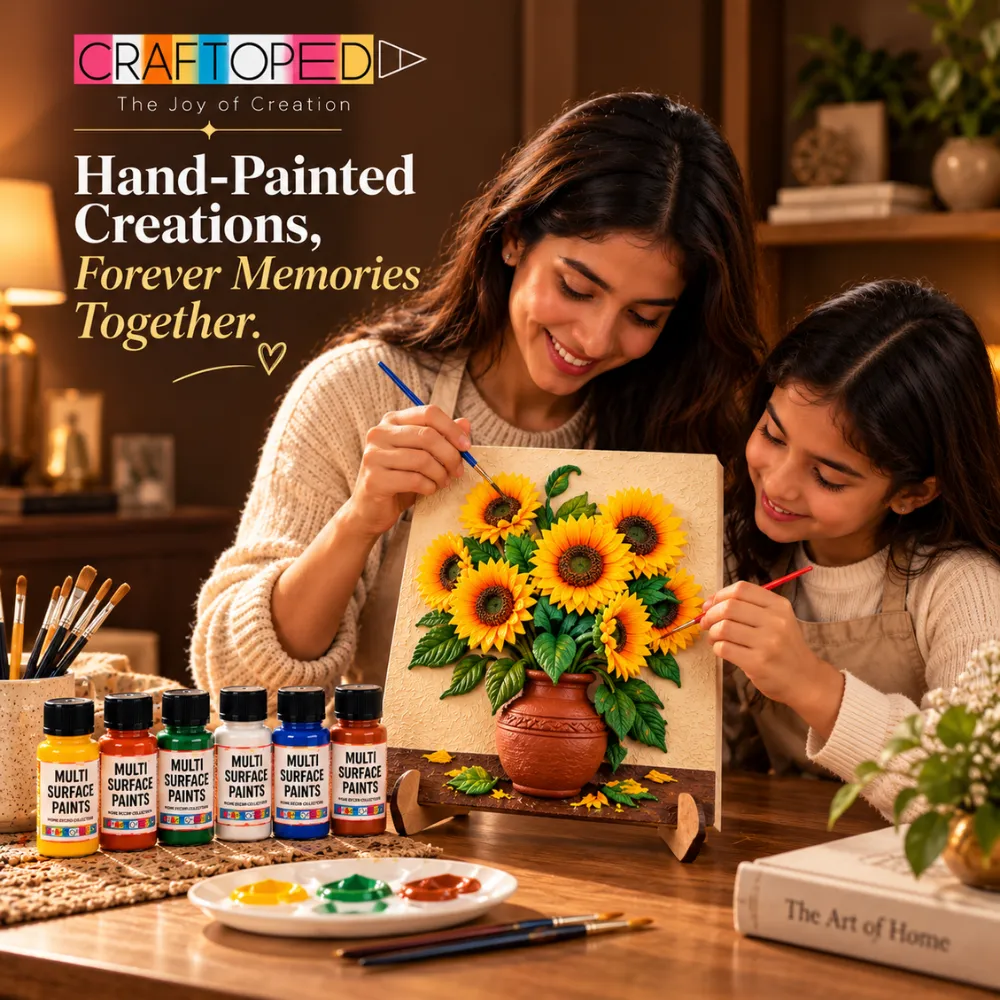 DIY Ceramic Sunflower Painting Kit for Adults | DIY Art Set & Activity Kit