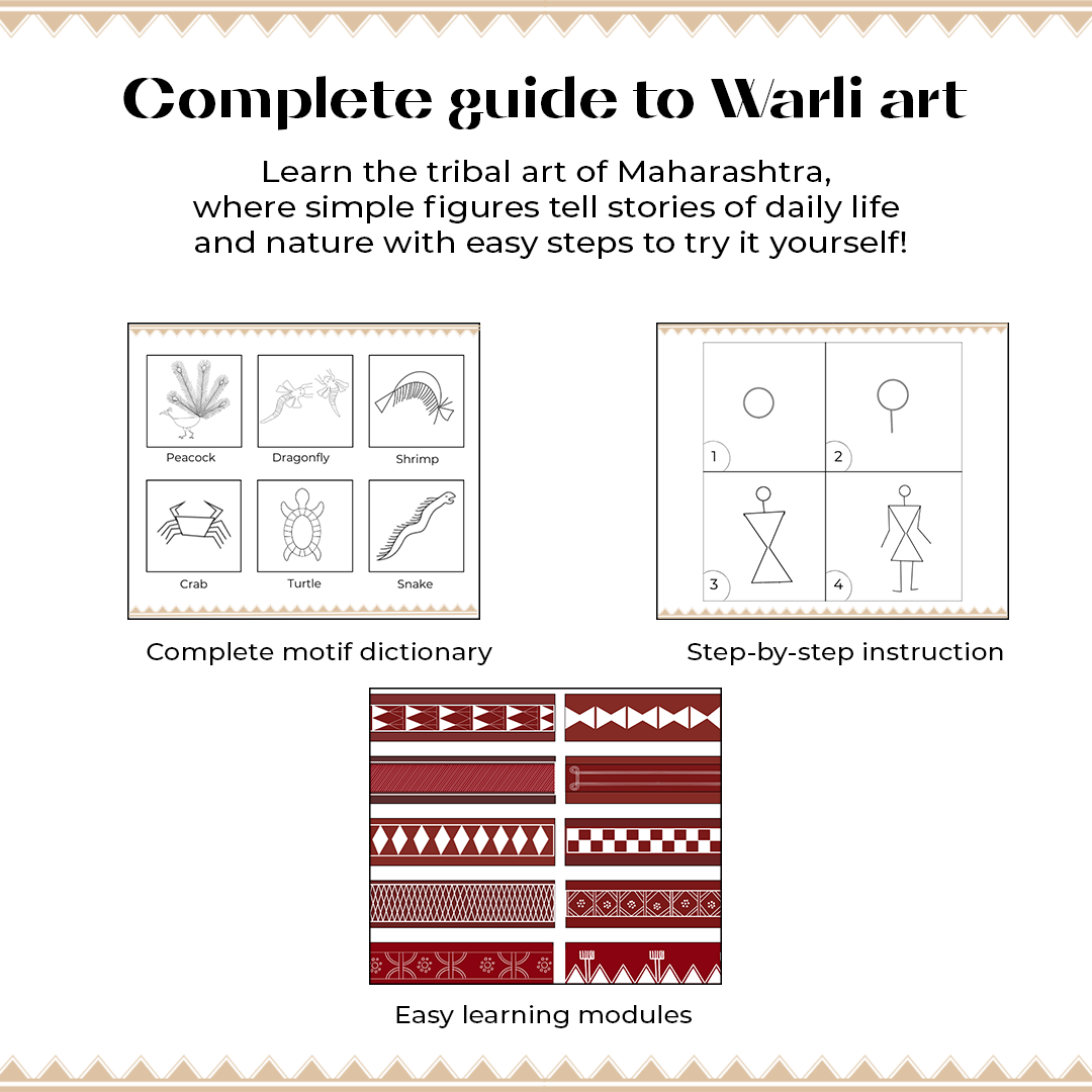 Artventures of Warli : A Creative Journey Through Tribal India (Set of 3)