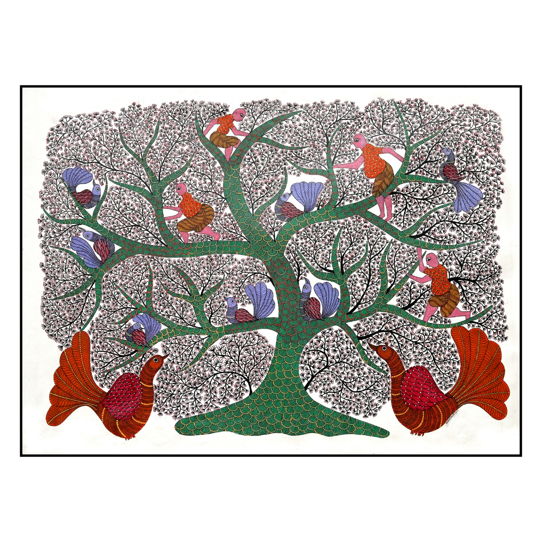 Men & Birds on Tree