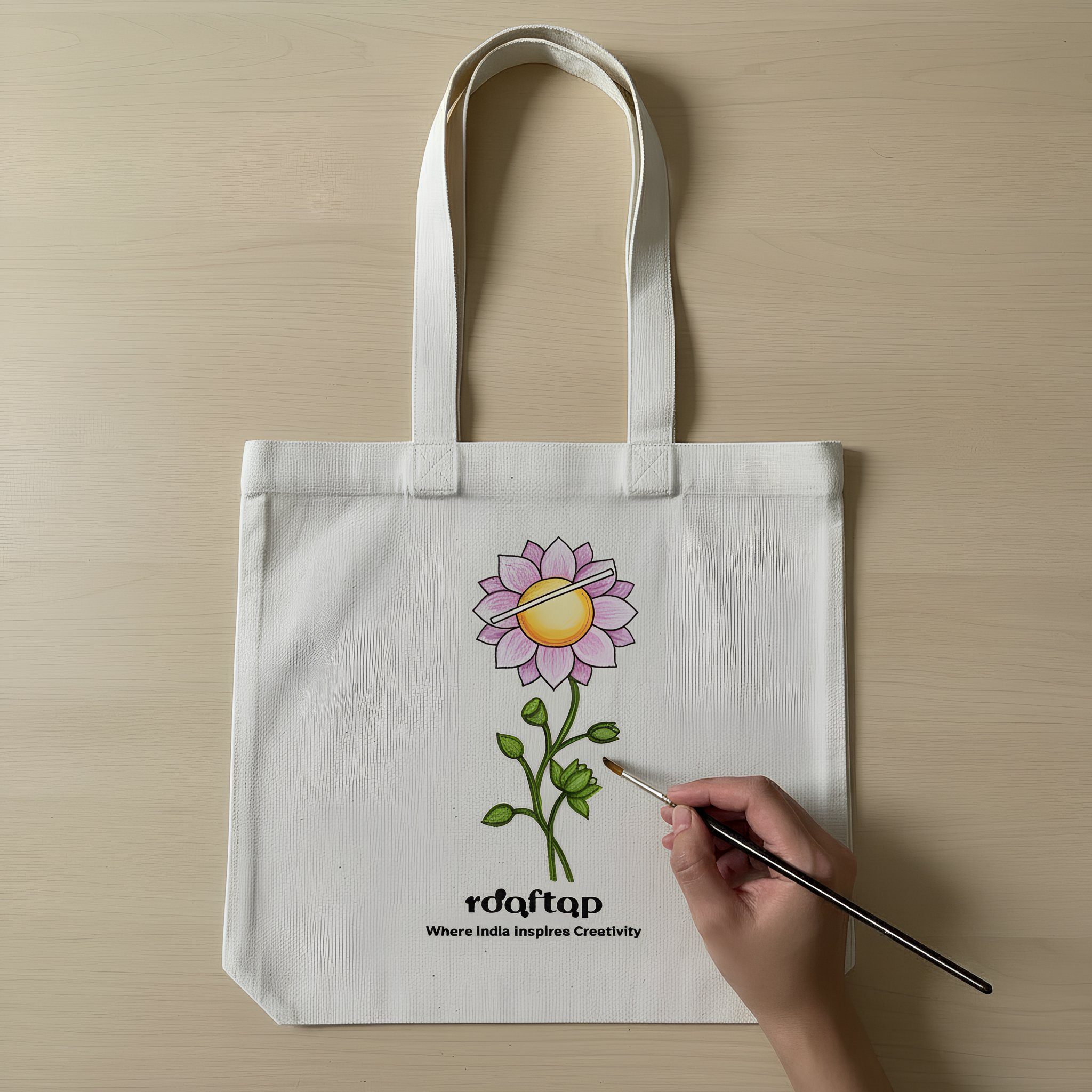 Pichwai Art DIY  Canvas Tote Bag 