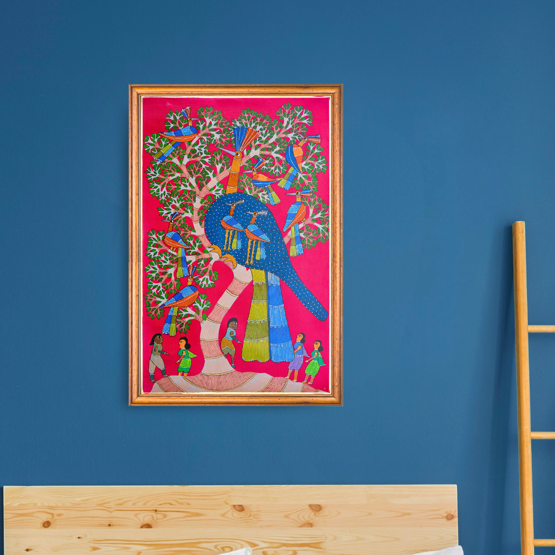 Peacocks Perched: A quite gathering