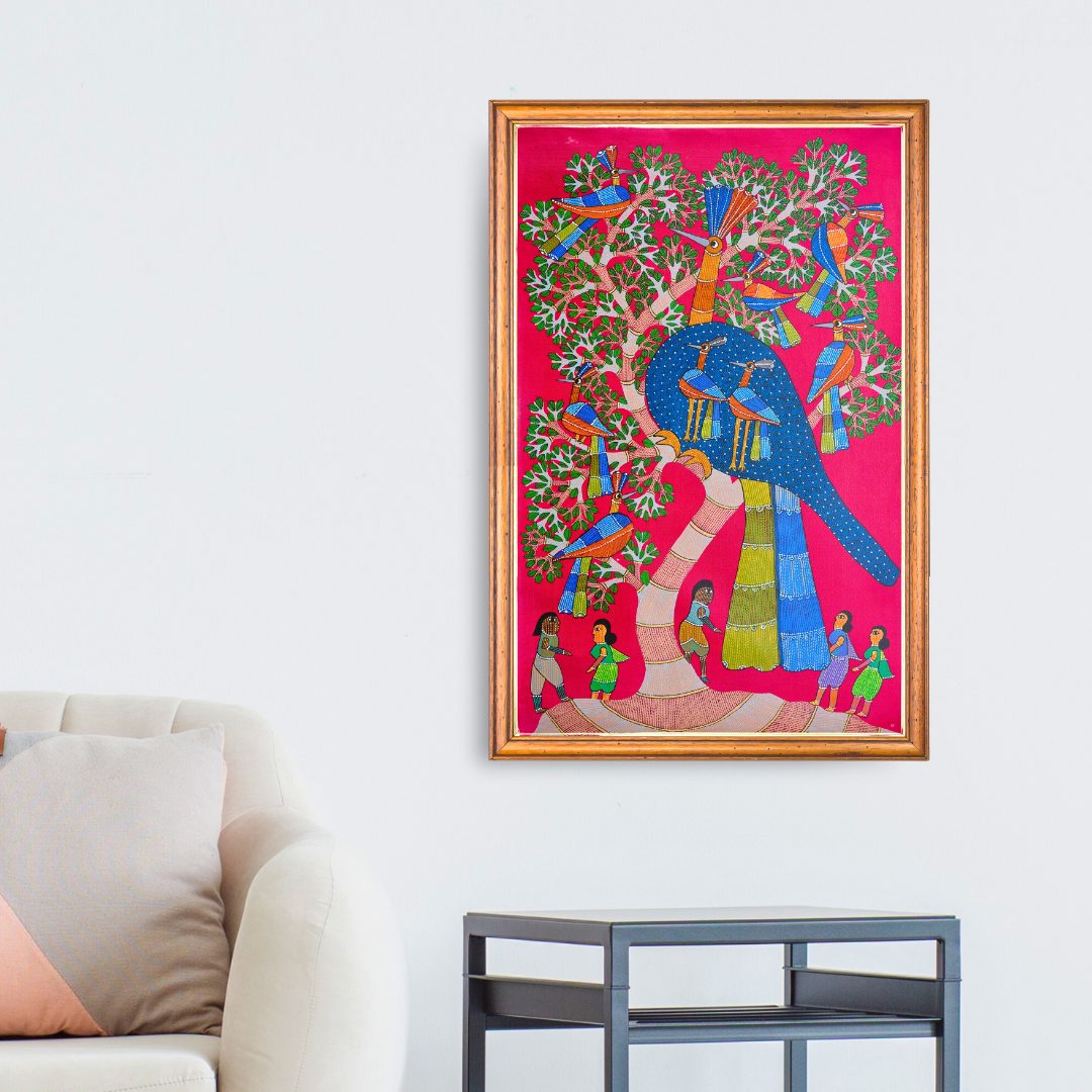 Peacocks Perched: A quite gathering