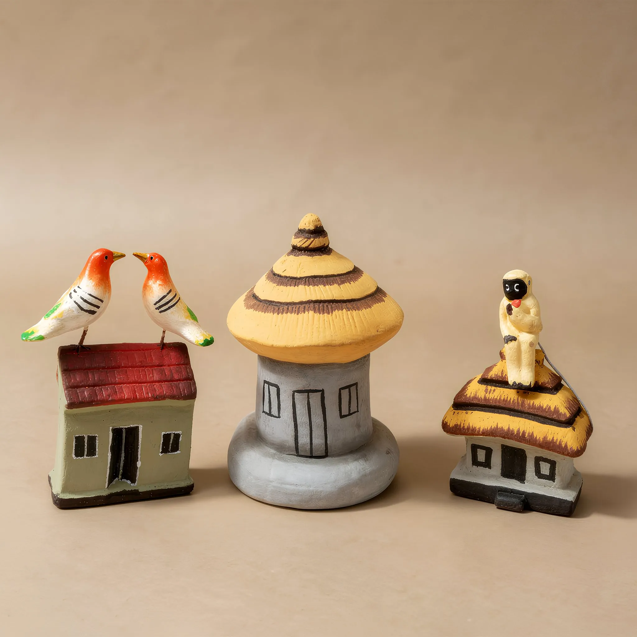 Krishnanagar Clay Hut Set | Golu Dolls