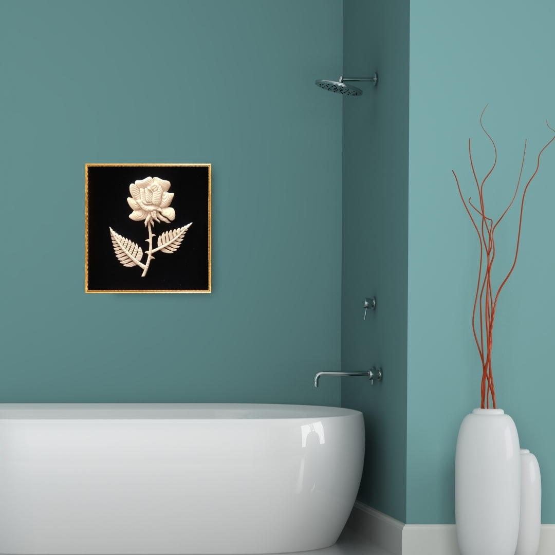 Rose with Two Leaves