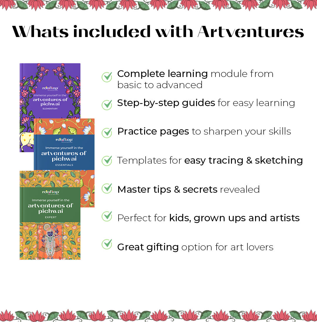 Artventures of Pichwai: The Complete Guide to Divine Art (Set of 3)