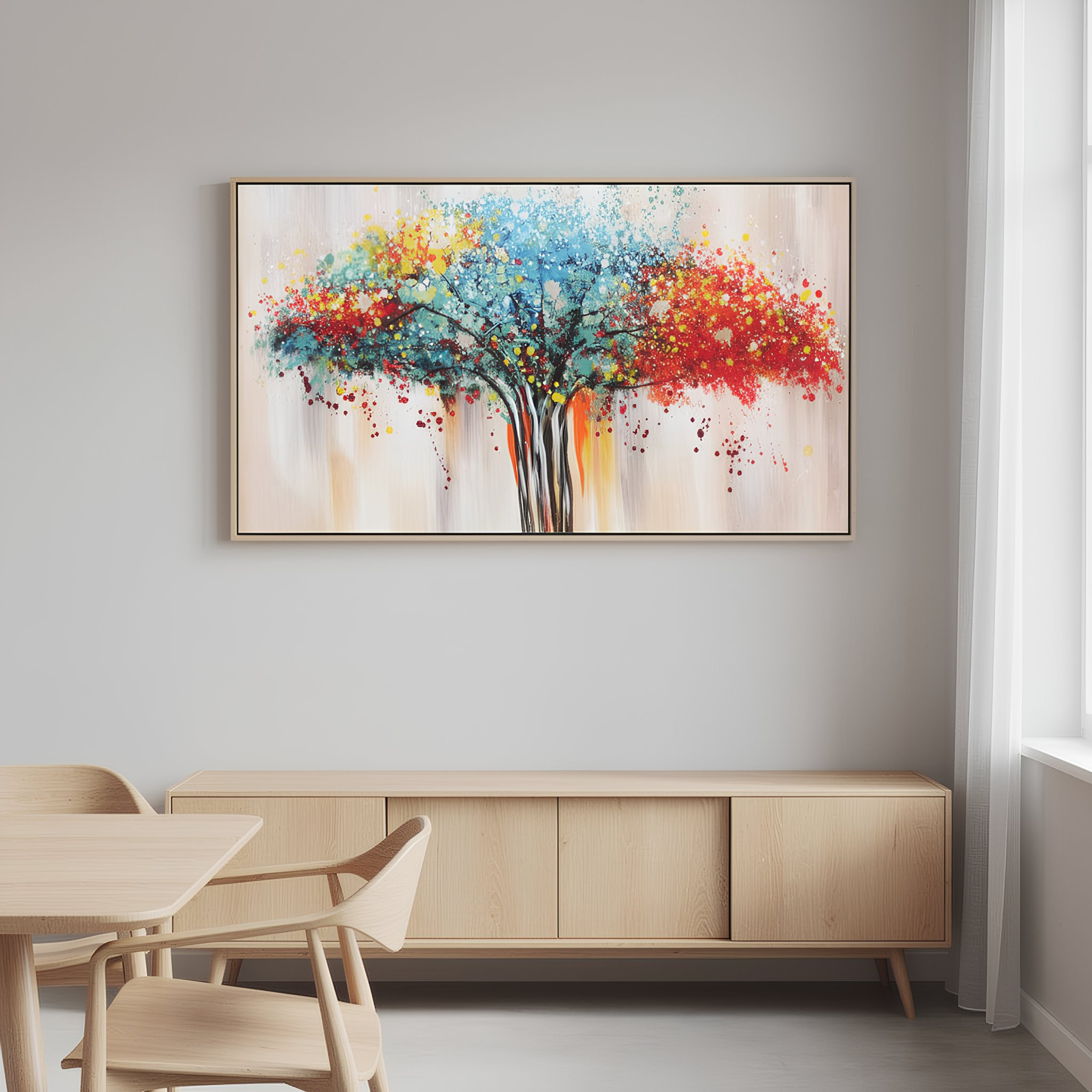 Handmade Abstract Tree Canvas Painting
