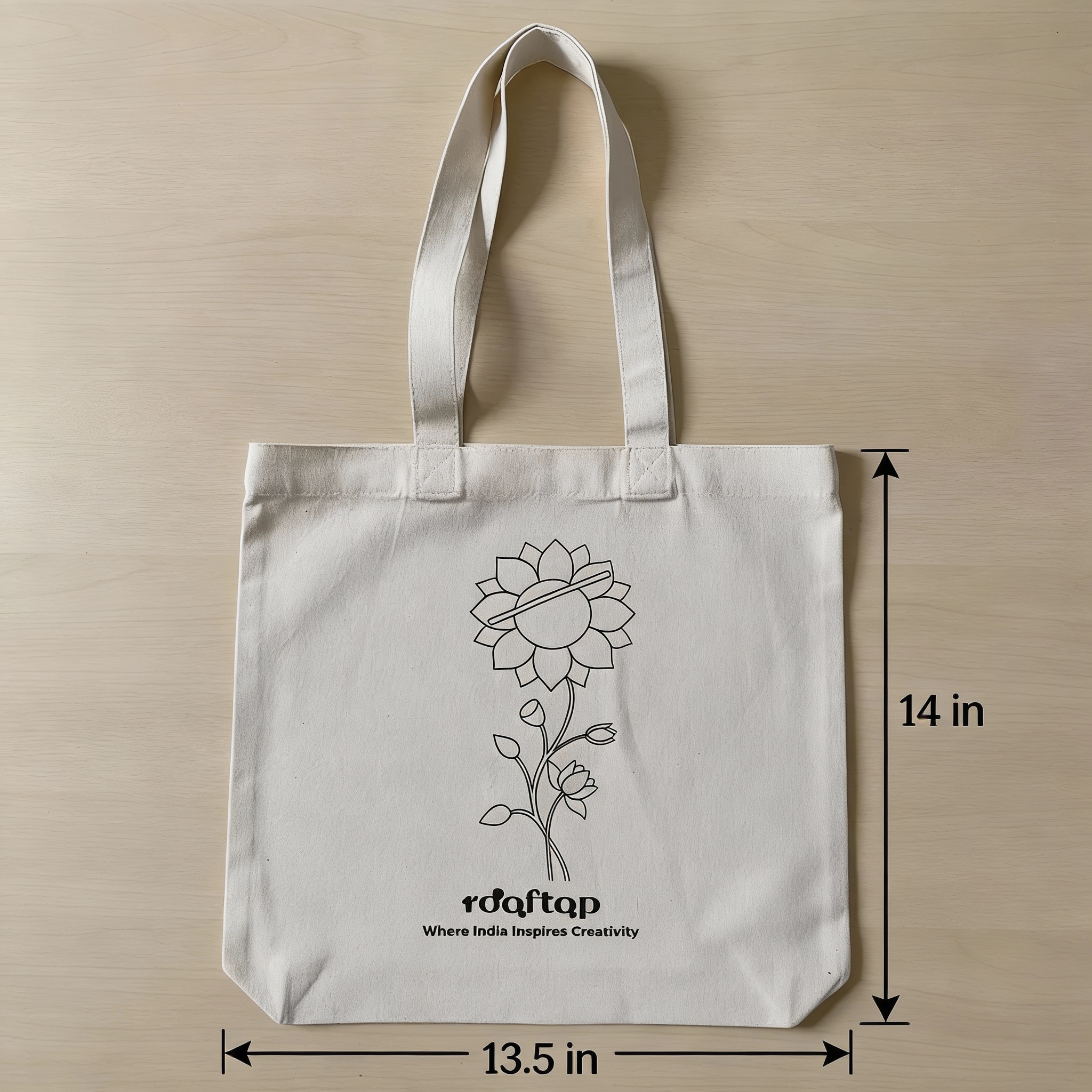 Pichwai Art DIY  Canvas Tote Bag 