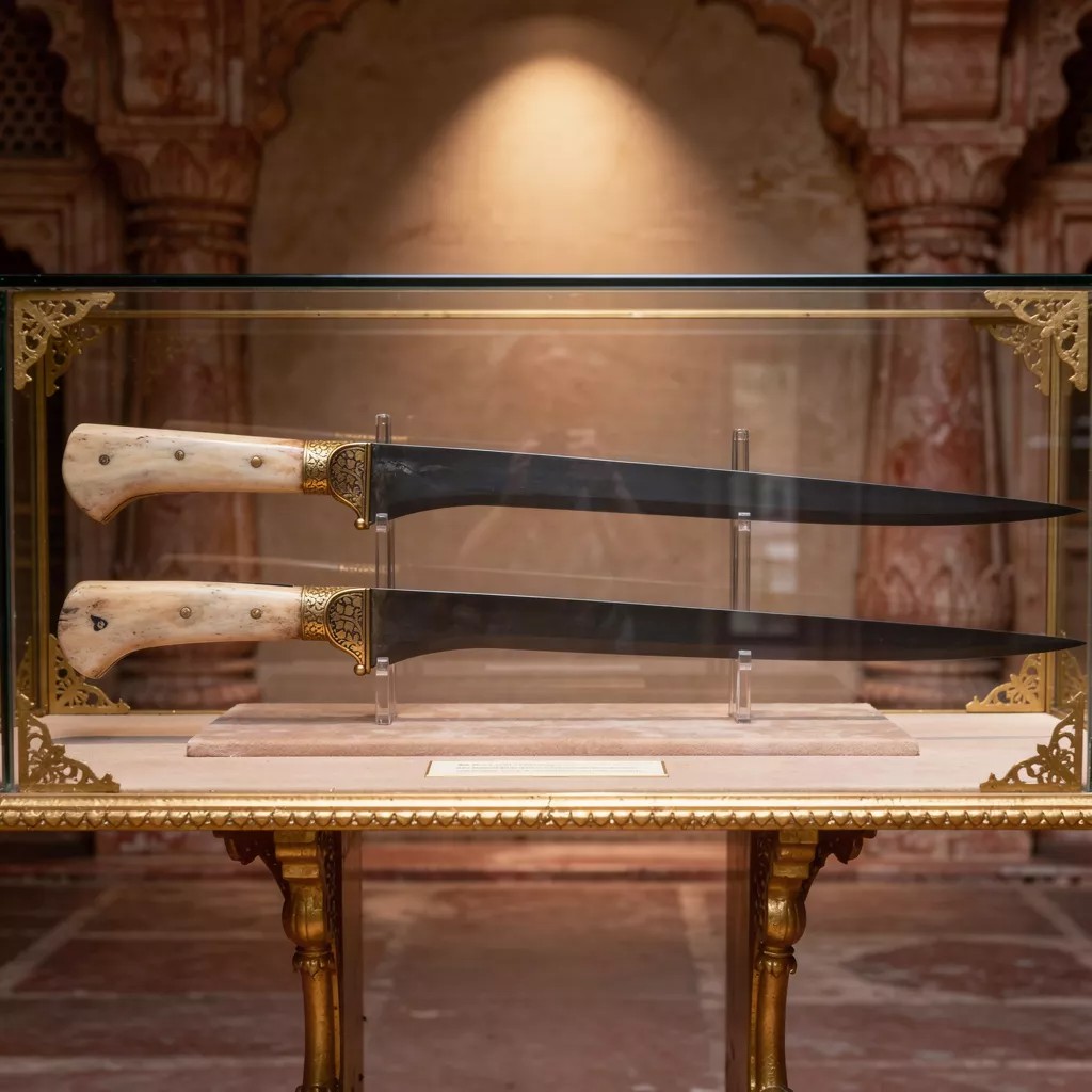 Double Me and Talwar Handcrafted Traditional Decorative Weapon Art