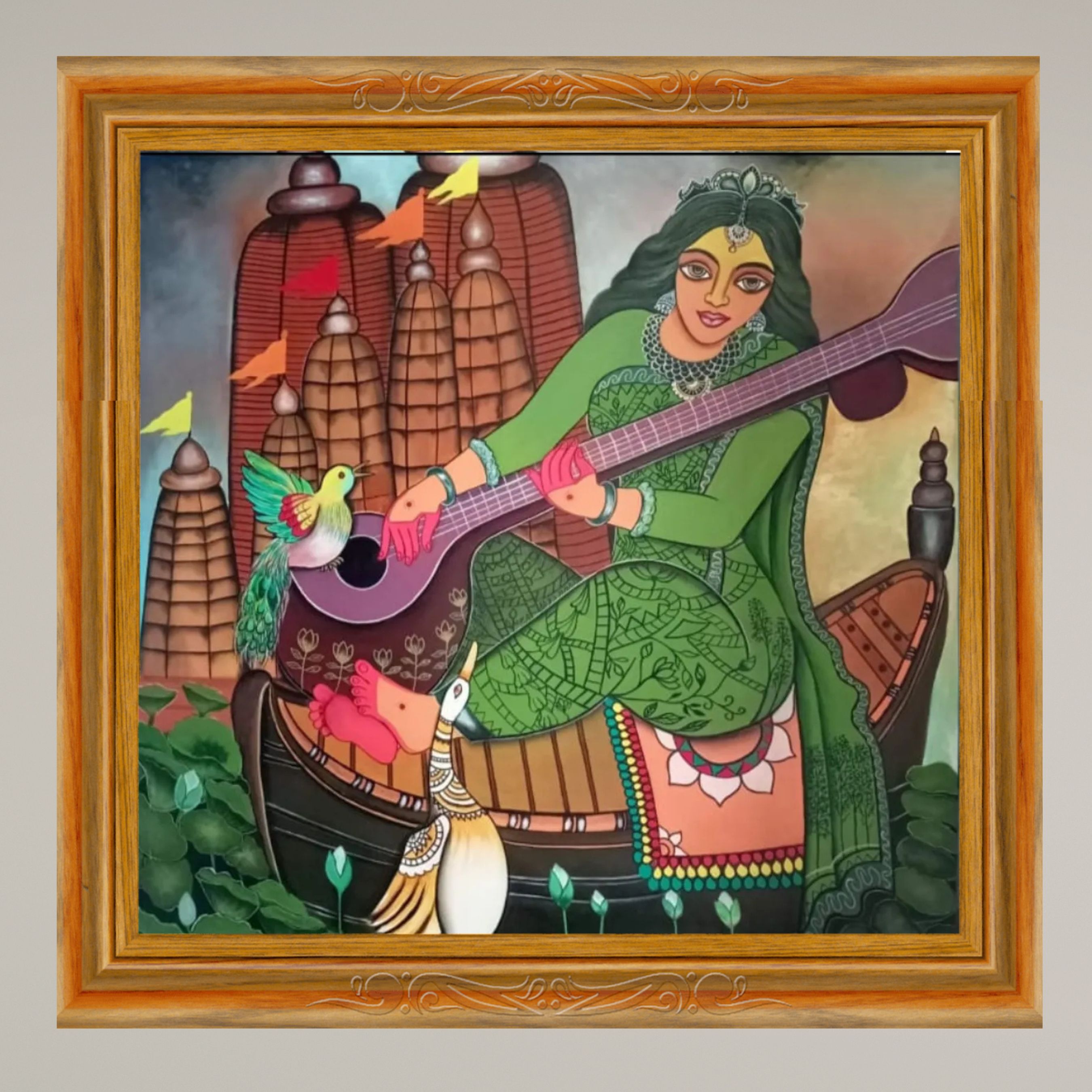 Goddess Saraswati Art