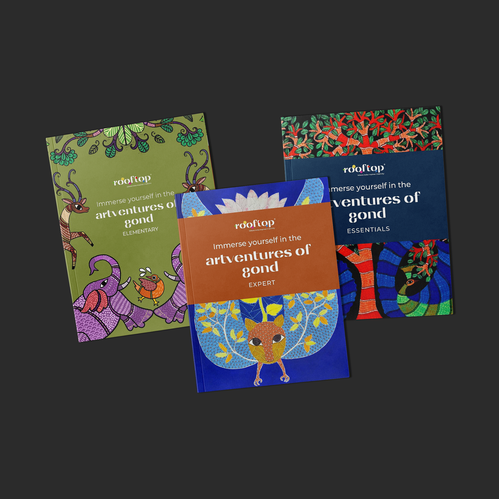 Artventures of Gond – Indian Tribal Coloring & Activity Book (Set of 3)