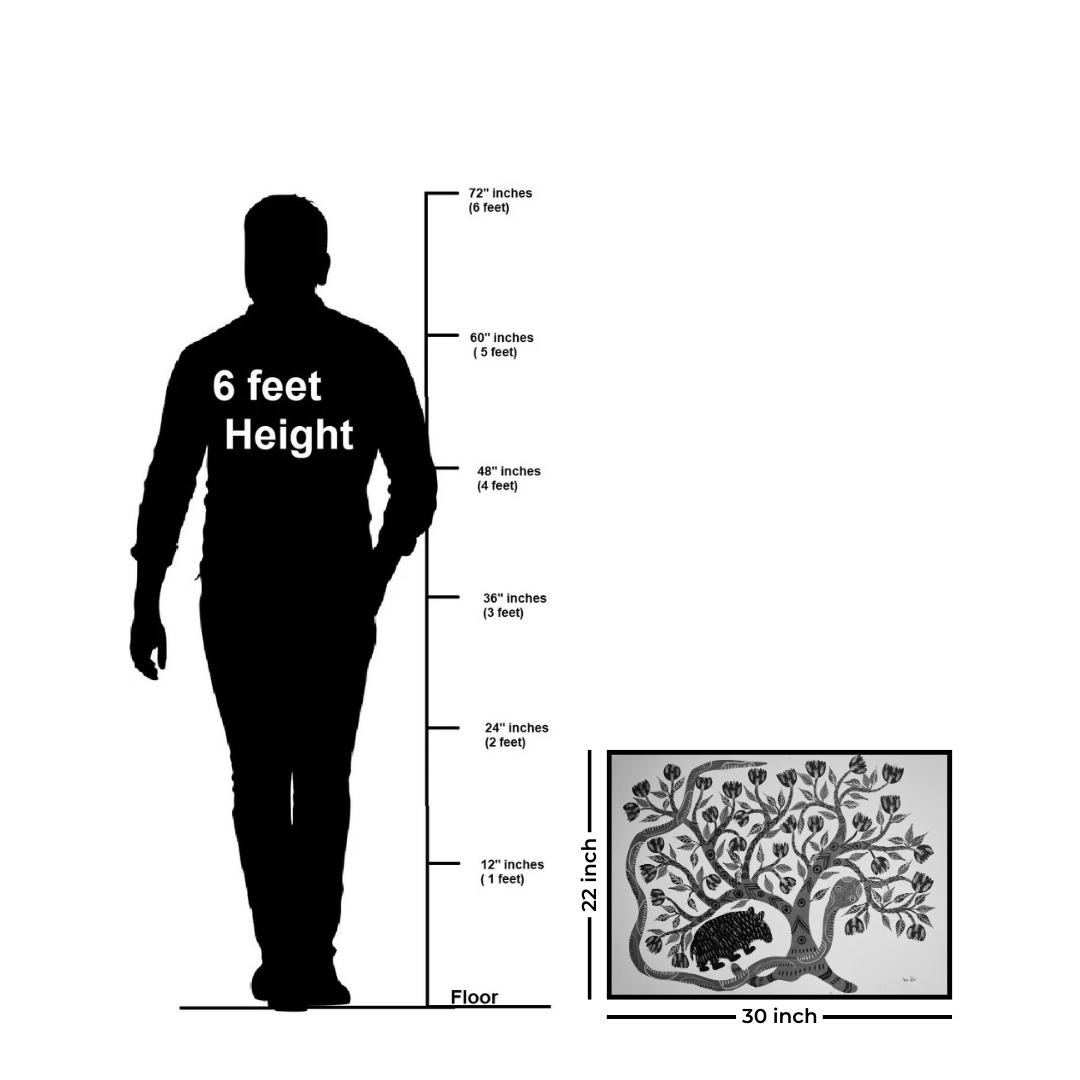 Bear and Snake Under Mahua Tree