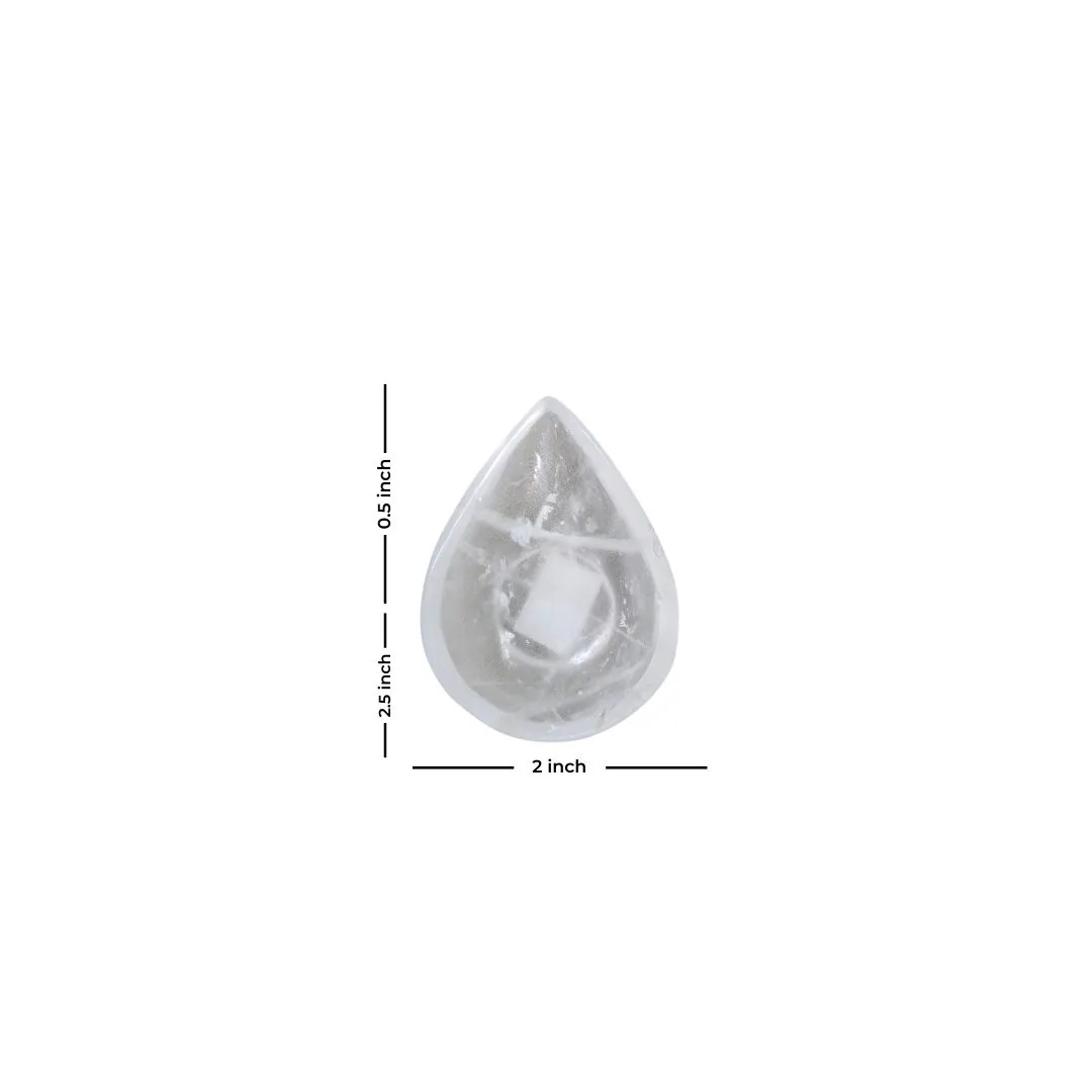 White Quartz Tealight Bowl Holder for Home Decor and Gifting 