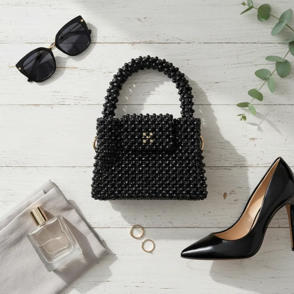 Midnight Luxe Handcrafted Beaded Bag