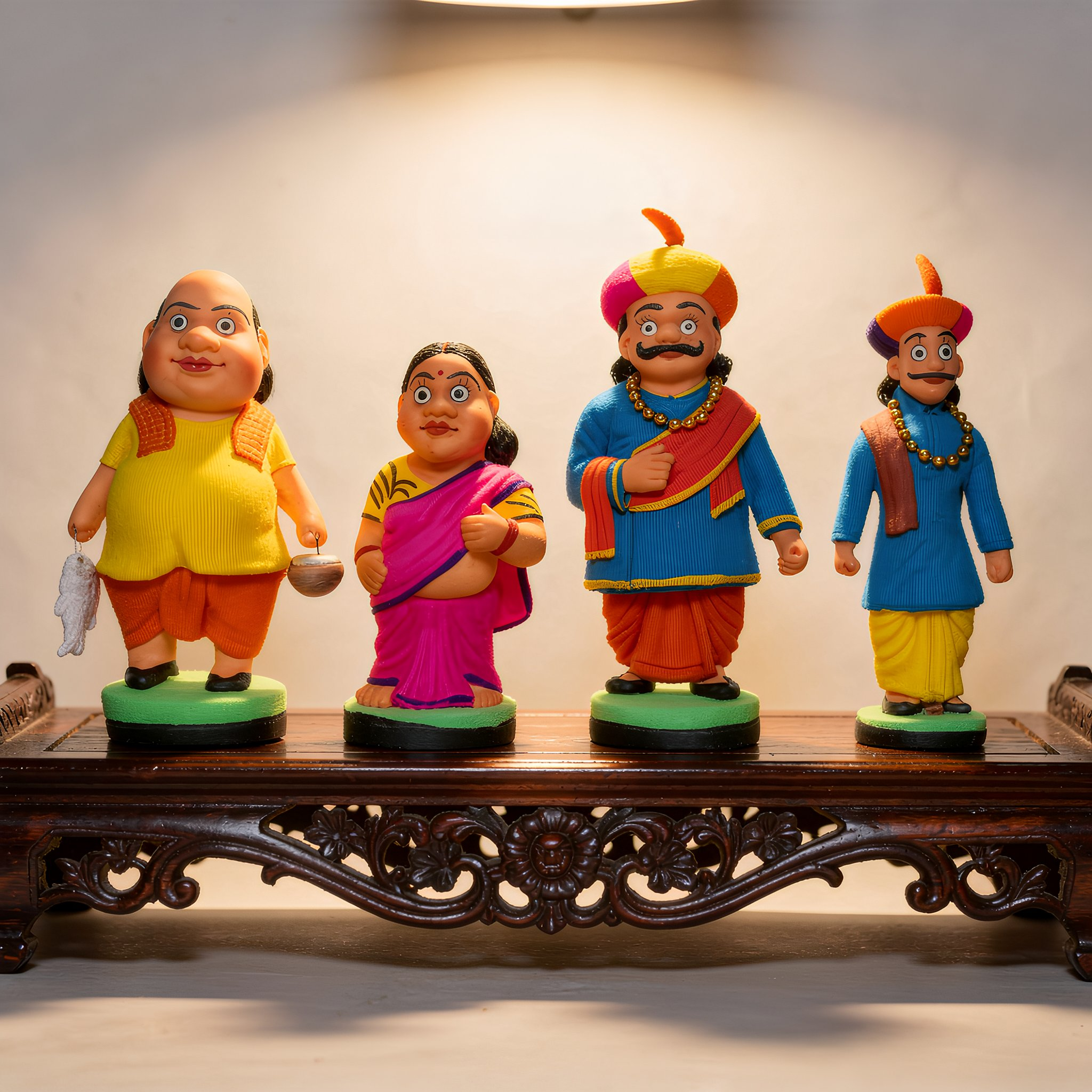 Maharashtrian Family Clay Dolls