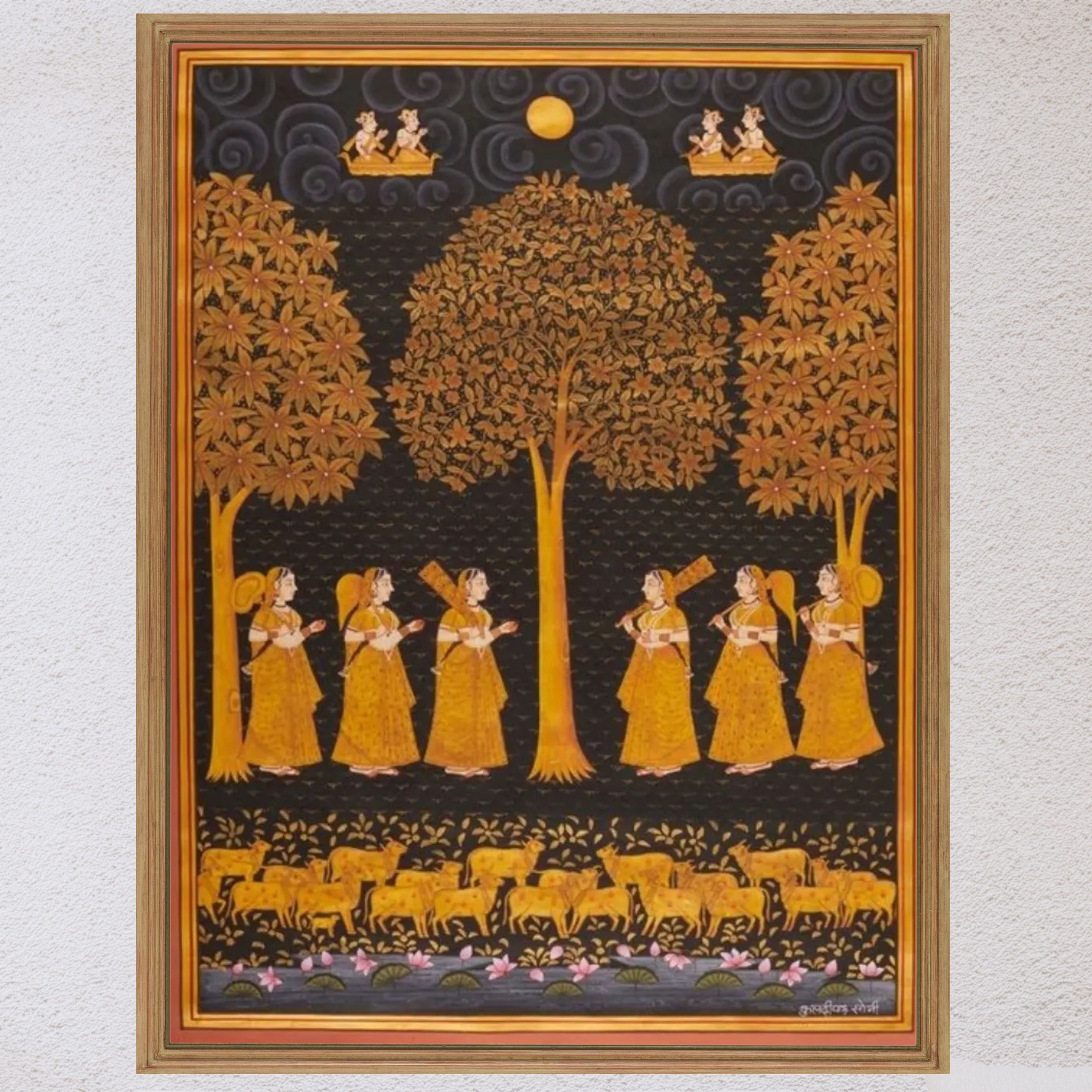 Pichwai Tree & Gopis Painting