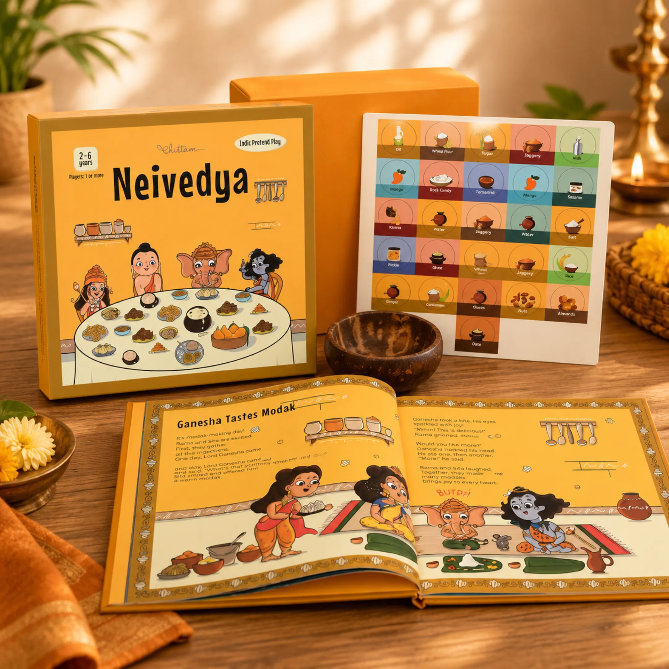 Neivedya - Indic Pretend Play | Activity Kit | 2-6 Years