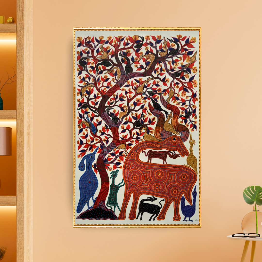 The Playful Deer and Birds