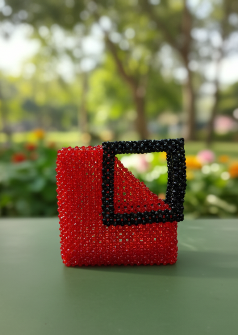 Velvet Flame Beaded Bag