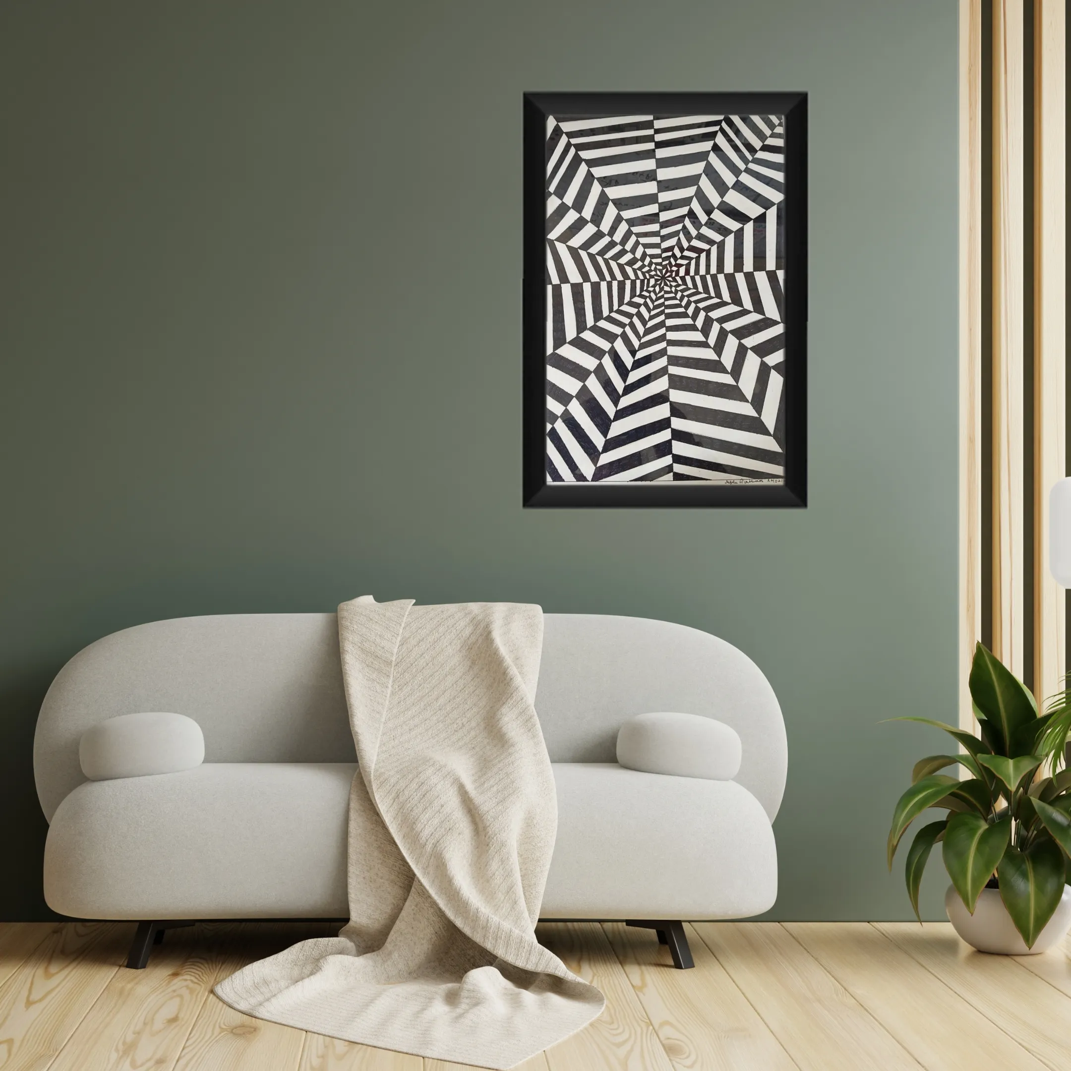 Hand drawn Monochrome Infinity Spiral
