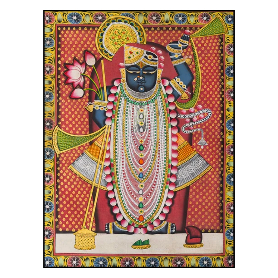 Pichwai Painting - Shrinathji, The Moonlit Majesty 